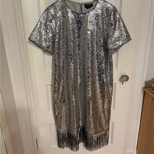 Kate Spade Silver Sequin Dress